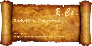 Radván Cseperke névjegykártya